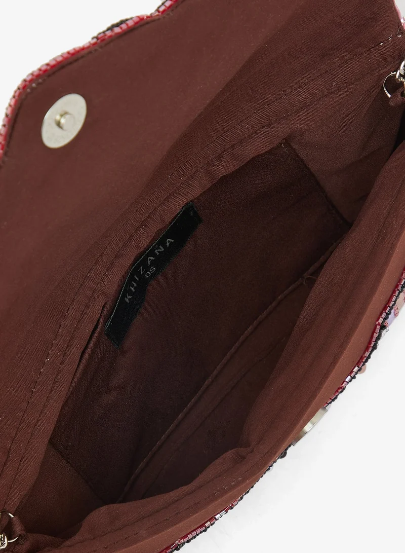 Khizana  Embroidered Sequin Clutch for Women | Best Price UAE