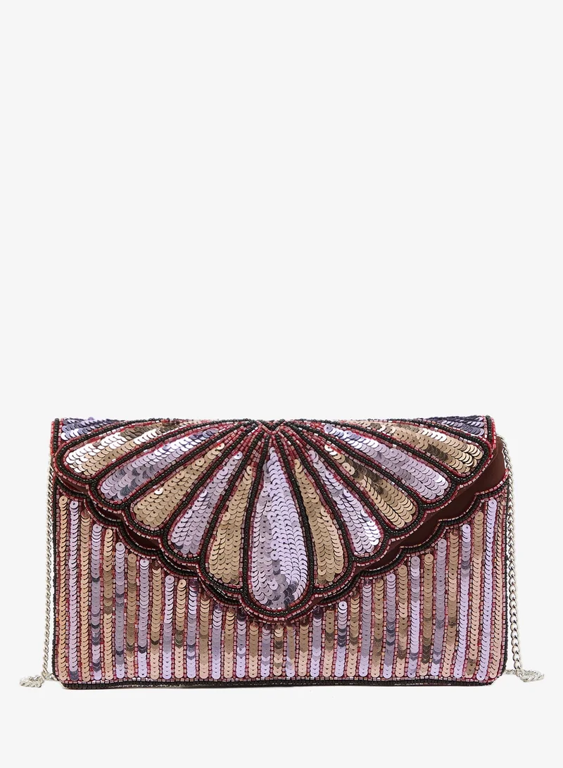 خزانة حقيبة يد مطرزة بالترتر