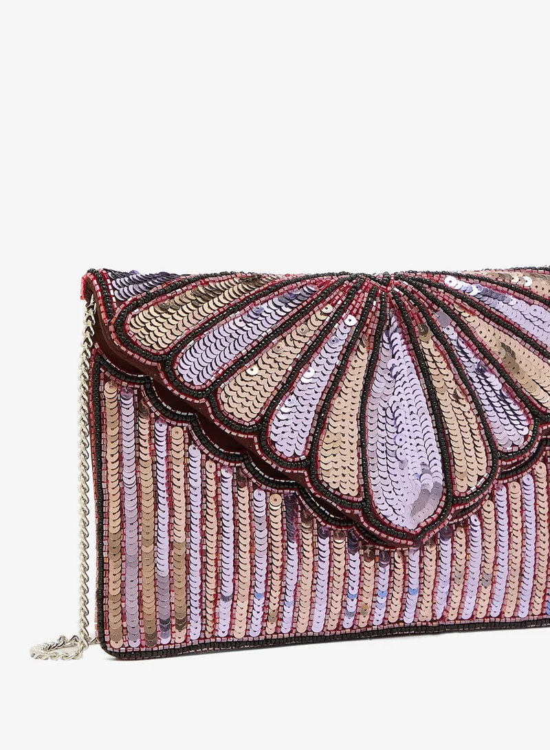 Khizana  Embroidered Sequin Clutch for Women | Best Price UAE