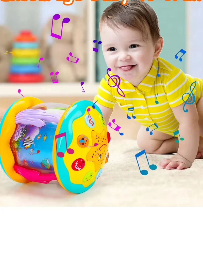 TOOLY TOOLY 4 Function Musical Toy, Musical Projector Rotating, Midi Mode, Instruments, Music, Rhythm Drum, Aquatic Theme (Size: 16 x 16 x 17 cm)
