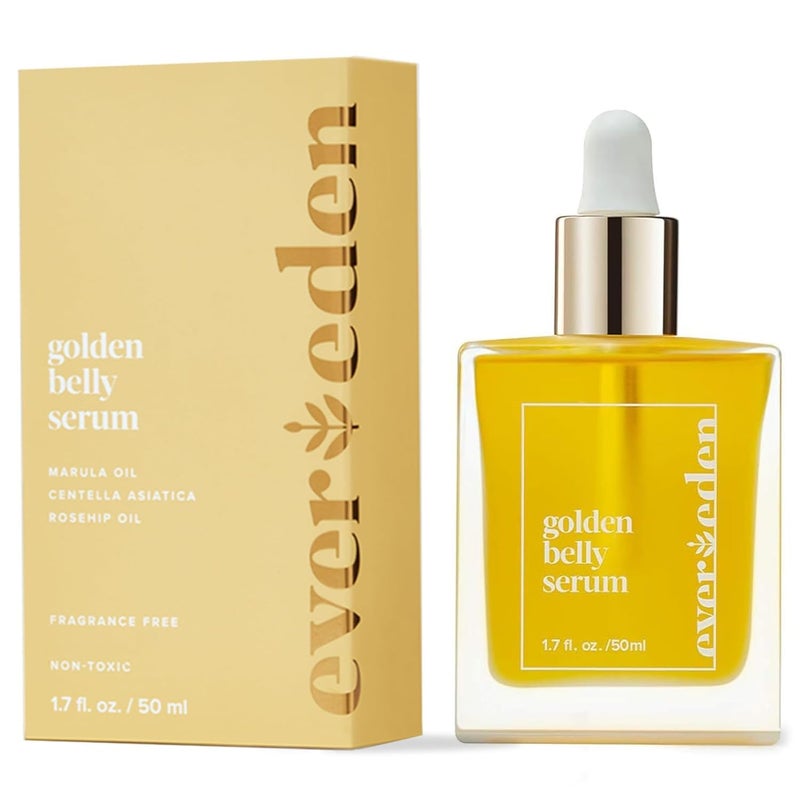 Evereden Golden Belly Serum, 1.7 fl oz. | Clean & Vegan Women's Belly Oil for Pregnancy and Postpartum | Clean Maternity Skincare | Non-Toxic Stretch Mark Oil - Image 1