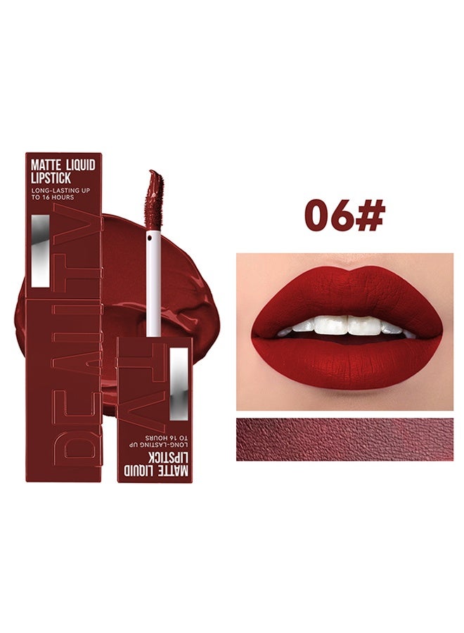 EELHOE Matte Liquid Lipstick -Long Lasting Up To 16 Hous,Super Stay Velvet Lip Gloss Lip Stain Can Let Your Lip Look Fuller(06#) - Image 2