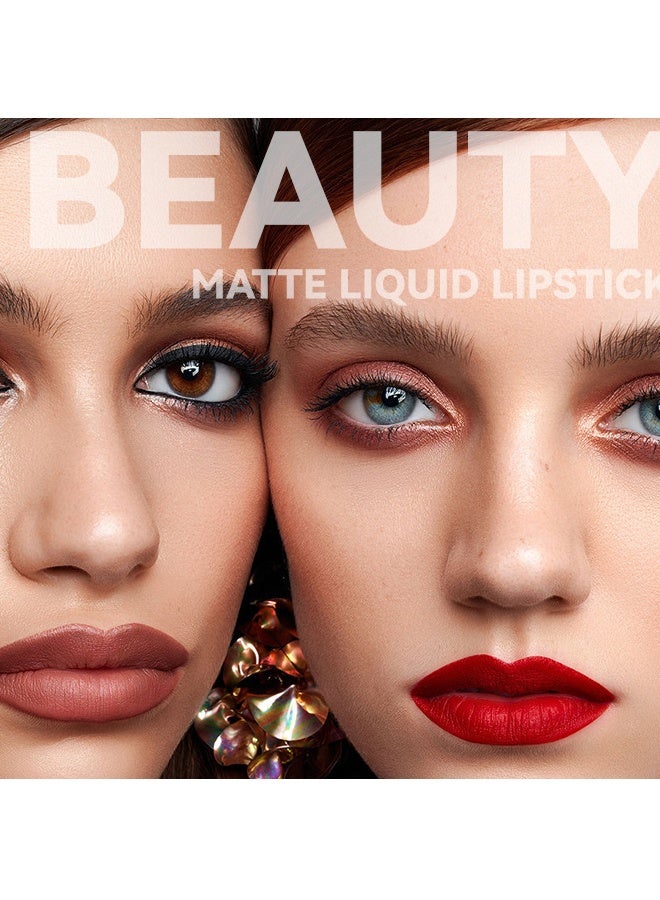 EELHOE Matte Liquid Lipstick -Long Lasting Up To 16 Hous,Super Stay Velvet Lip Gloss Lip Stain Can Let Your Lip Look Fuller(06#) - Image 3