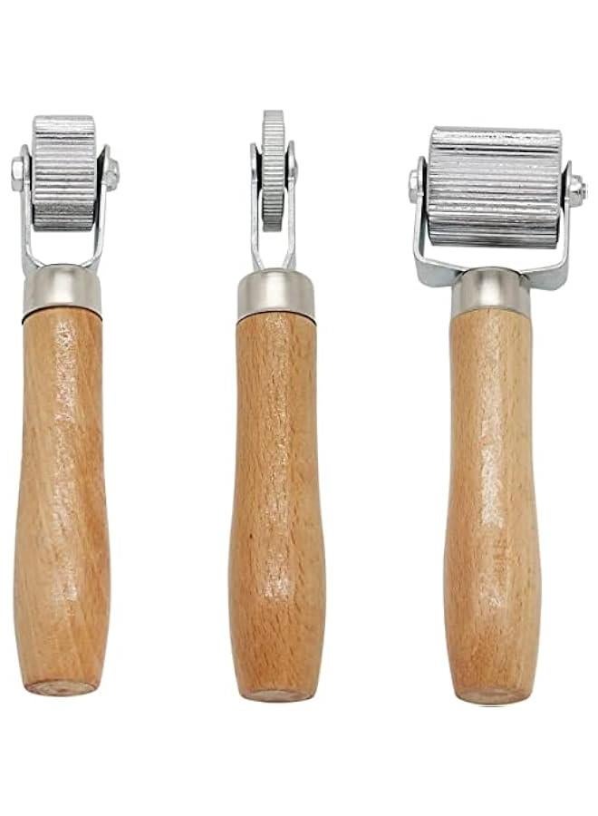 BWSJ 3 Car Sound Deadening Roller Auto Noise Deadener Roller Metal Installation Tool with Wooden Handle for Rolling Wheel Interior Accessories - Image 1