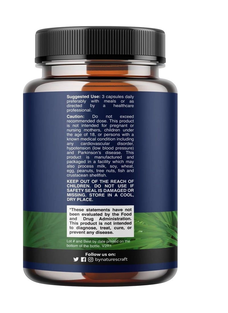 Natures Craft - Herbal Prostate Health Supplements for Men With Beta Sitosterol Selenium Pygeum Support and Frequent Urination - 90 Capsules - Image 1