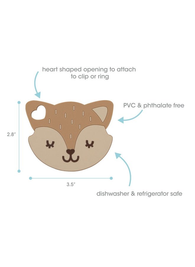 pearhead Pearhead Fox Silicone Baby Teether, Teething Toy for Babies 0+ Months, BPA Free Teether, Safe and Gentle Teething Relief  - Image 2