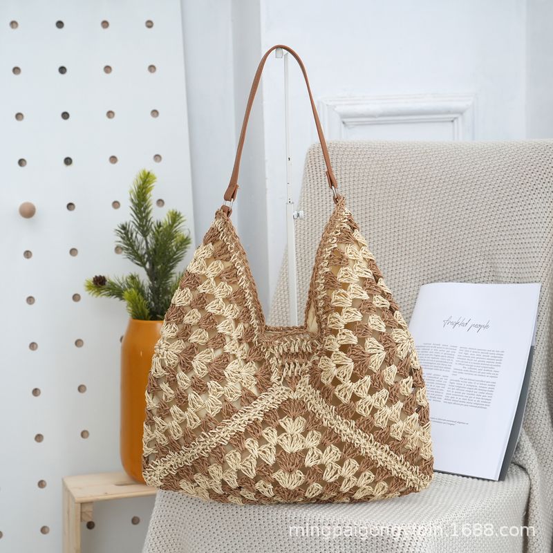 Internet-Famous Handmade Woven Hollow Bags Manufacturer Versatile Woven Bags For Commuting, Vacation, Travel, Straw Beach Bags - Image 1