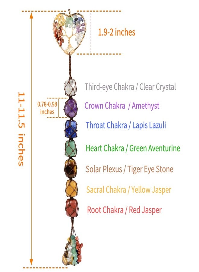 Nicestone Gemstones Healing Feng Shui Crystals Window Car Decorations Hanging Ornament for Home Decor Party Decor（Heart Shape） - Image 2