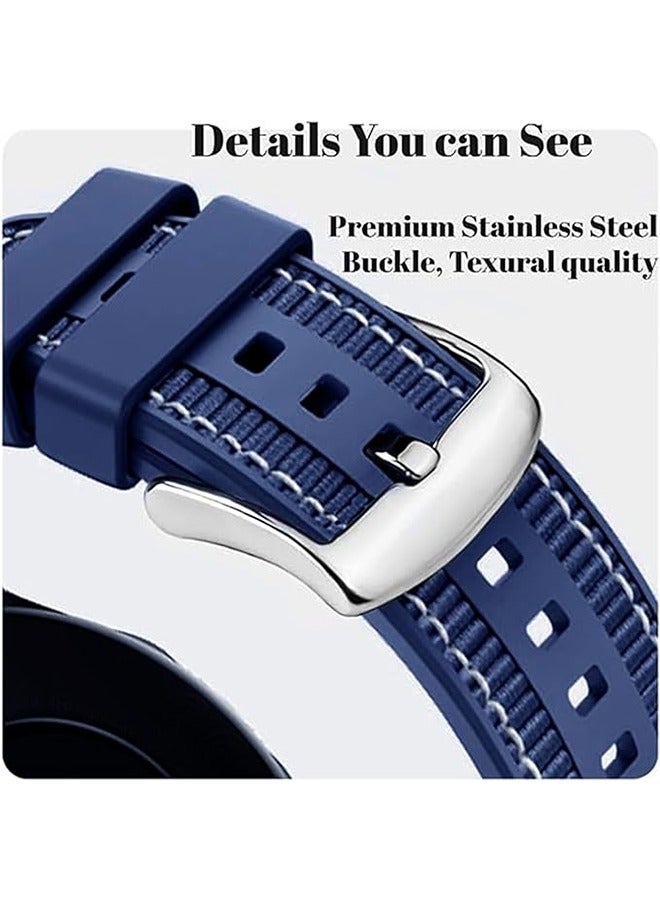 2 Pack Silicone Bands for Huawei GT5 /GT5 Pro/GT4/GT3/GT3 Pro 46mm, 22mm Soft Waterproof Watch Strap,Replacement Nylon Braided Silicone Composite Watch Strap - Image 4