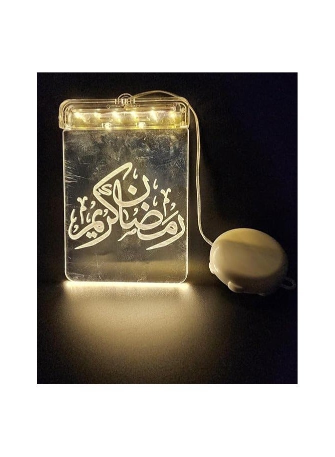 Ramadan Battery Powered LED Luminous Cream Pendant - Image 2