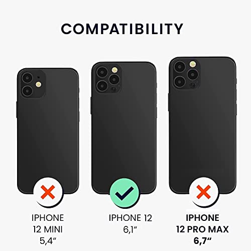 VONZEE® Case Compatible with iPhone 12 (6.1 inch), Non Moving Glitter Cover for Girls & Women Soft TPU Shockproof Anti Scratch Drop Protection Cover (Mint Green) - Image 2