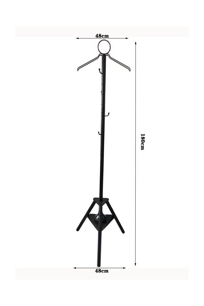 حامل ملابس عمودي، حامل طول 180 سم مزود بـ 4 خطافات للملابس وفتحات لتبخير الملابس - Image 5