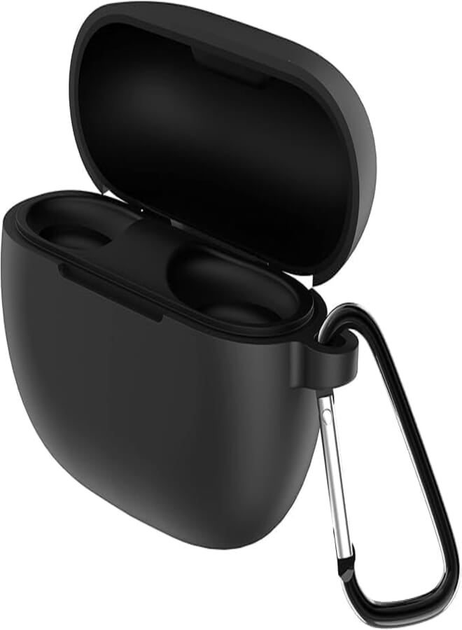 Next Store Soft Silicone Protective Case Cover with Holder Compatible with Xiaomi Redmi Buds 3 Lite - Black