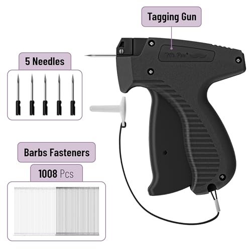 Mr. Pen- Tagging Gun, 5 Needles & 1008 Pcs Barbs Fasteners, Black, Price Tag Gun, Tagging Gun for Clothing, Tag Attacher Guns, Retail Tagging Gun, Hang Tag Gun, Clothes Tagging Gun - Image 2