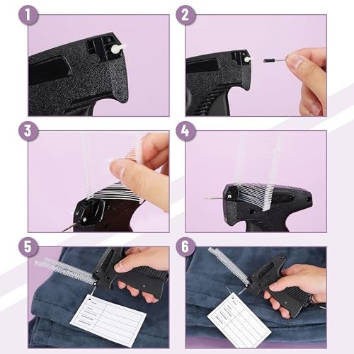 Mr. Pen- Tagging Gun, 5 Needles & 1008 Pcs Barbs Fasteners, Black, Price Tag Gun, Tagging Gun for Clothing, Tag Attacher Guns, Retail Tagging Gun, Hang Tag Gun, Clothes Tagging Gun - Image 5