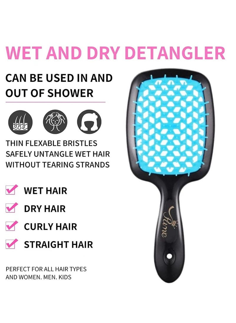 Prime Hair Brush Professional Detangler Superbrush Scalp Massage Comb Paddle Brush Ribs Comb Vented Detangling Hair Brush for Long, Thick, Thin, Curly Tangled, Wet Dry Hair Detangler for Men and Women  - Image 4