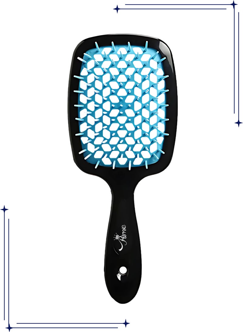 فرشاة شعر احترافية لفك تشابك الشعر، فرشاة فائقة لتدليك فروة الرأس، مشط مجداف، مشط مضلع بفتحات تهوية لفك تشابك الشعر، فرشاة شعر طويلة وسميكة ورقيقة ومجعد ومتشابكة ورطبة وجاف للرجال والنساء - Image 1