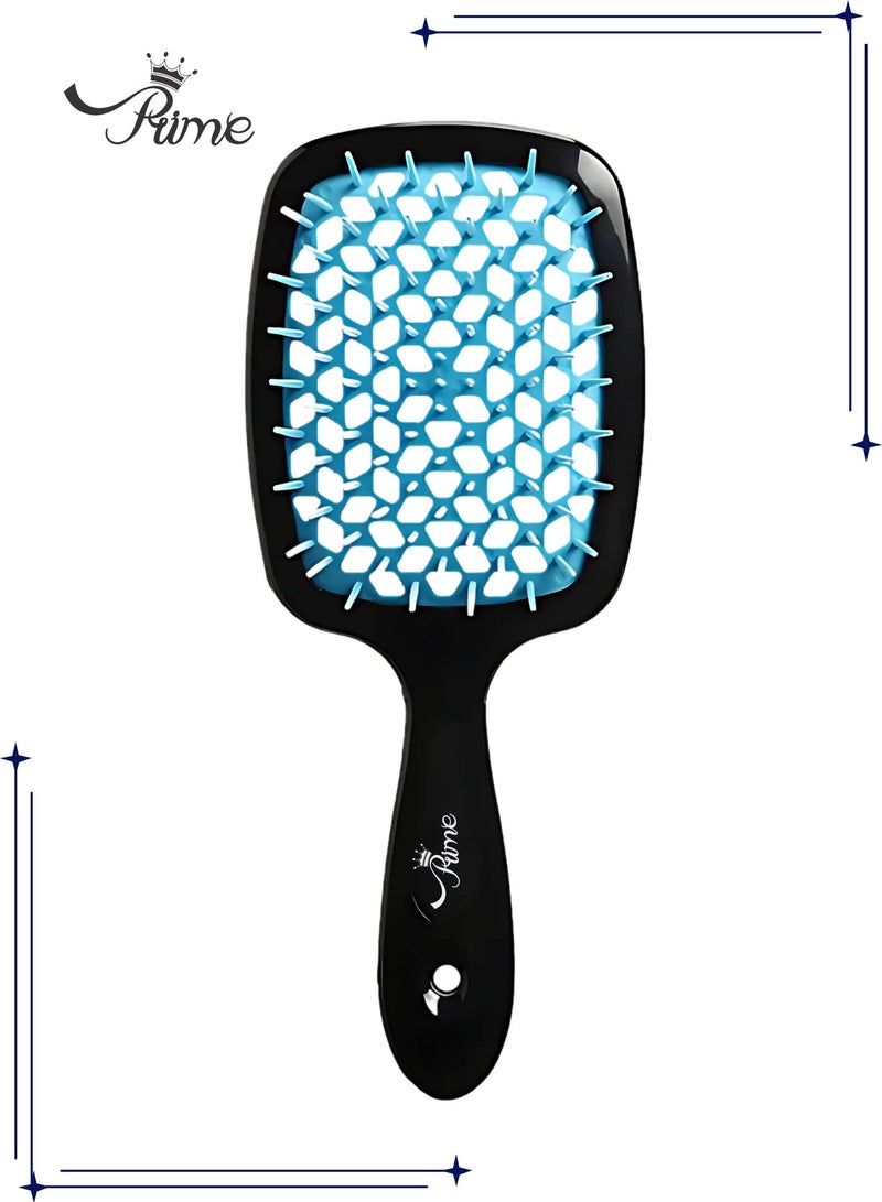 فرشاة شعر احترافية لفك تشابك الشعر، فرشاة فائقة لتدليك فروة الرأس، مشط مجداف، مشط مضلع بفتحات تهوية لفك تشابك الشعر، فرشاة شعر طويلة وسميكة ورقيقة ومجعد ومتشابكة ورطبة وجاف للرجال والنساء - Image 3