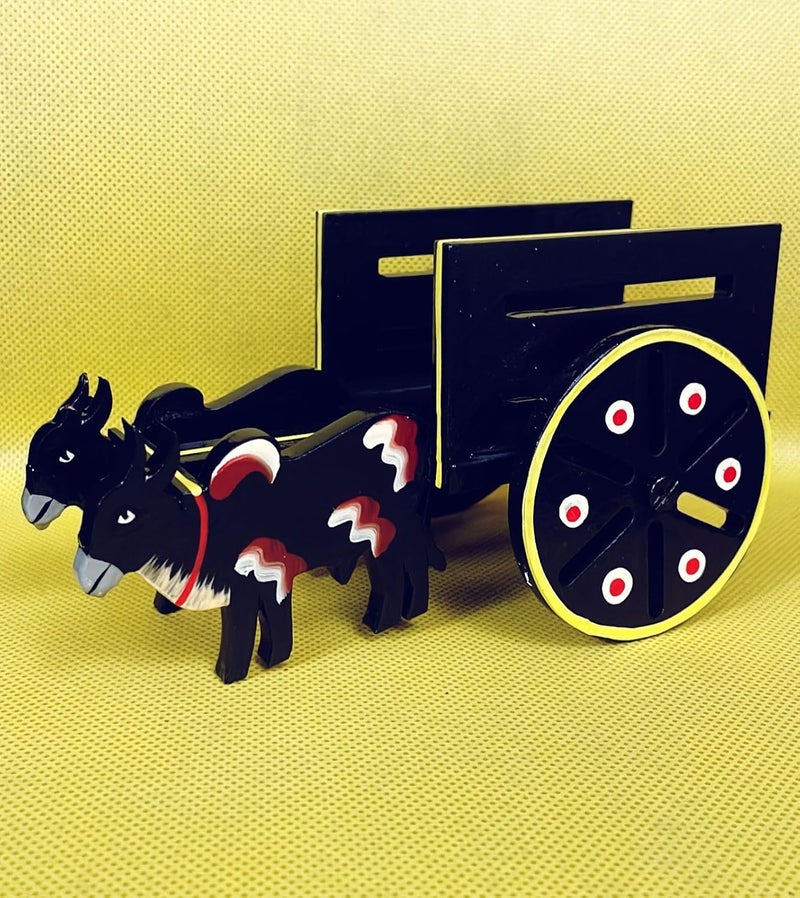 HAST SHILP Handmade Bullock Cart Black BCDE050 - Image 3