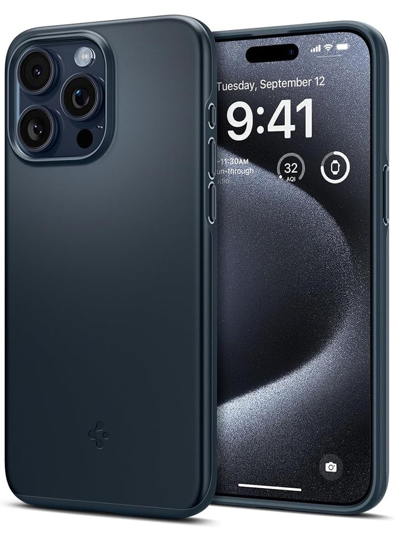 Spigen Thin Fit for iPhone 15 Pro Case Cover - Metal Slate  - Image 1