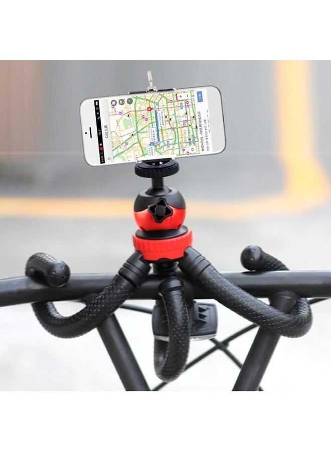 Mini Flexible Tripod Octopus Spider Stand Holder with 360° Ball Head for GoPro Heor for Canon, Nikon, Sony, DSLR And iPhone X - Black - Image 3