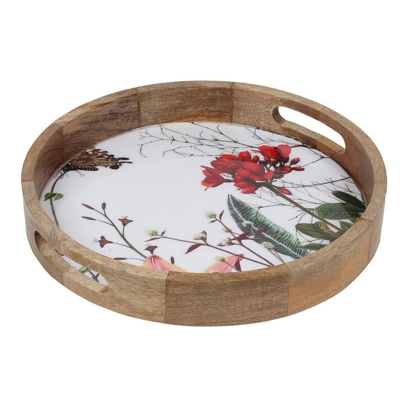 Zenith’s Decor Handmade Wooden Tray for Serving Snacks, Appetizer Plate, Multipurpose Breakfast, Coffee Table, Party (TRAY-13) - Image 2
