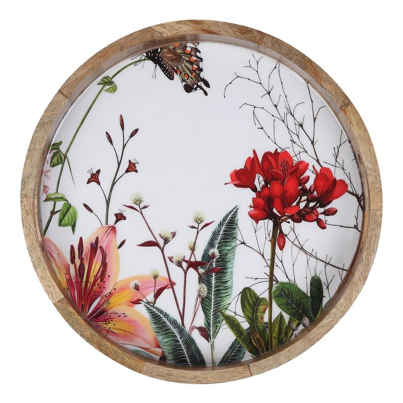 Zenith’s Decor Handmade Wooden Tray for Serving Snacks, Appetizer Plate, Multipurpose Breakfast, Coffee Table, Party (TRAY-13) - Image 3