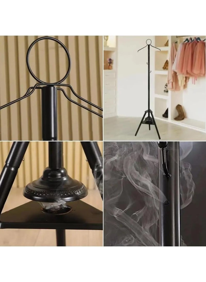 Denx Clothes Steamer Rack - 175cm Steamer Rack with Fabric Hooks and Slots for Steaming Clothes - Image 2