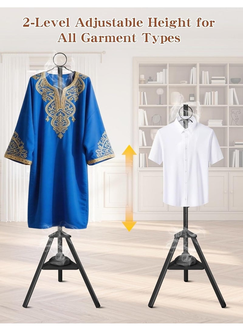 Denx Clothes Steamer Rack - 175cm Steamer Rack with Fabric Hooks and Slots for Steaming Clothes - Image 4