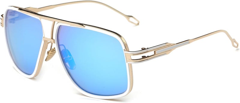 GOBIGER Aviator Sunglasses for Men 100% UV Protection Goggle Alloy Frame with Case - Image 1