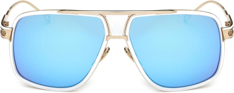 GOBIGER Aviator Sunglasses for Men 100% UV Protection Goggle Alloy Frame with Case - Image 2