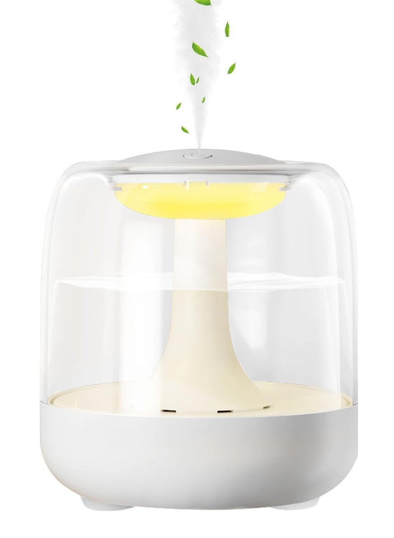 Excefore Mini Cool Mist Humidifier, Top-Fill Cool Humidifier for Baby Room & Home, Top Fill Essential Oil Diffuser, with 7 Ambient Light Settings for Plants, 2 Mist Modes, 440ml - Image 1