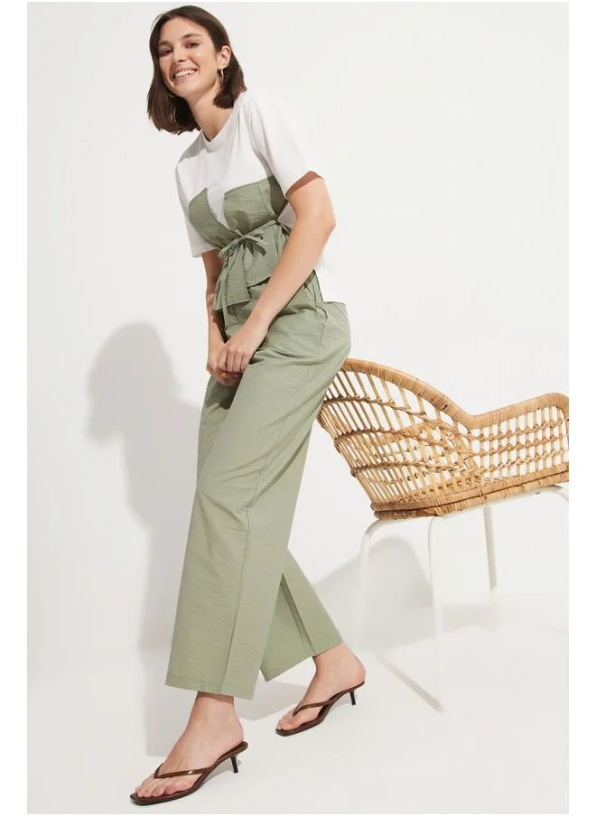 جون June Trouser & Blouse Set Khaki