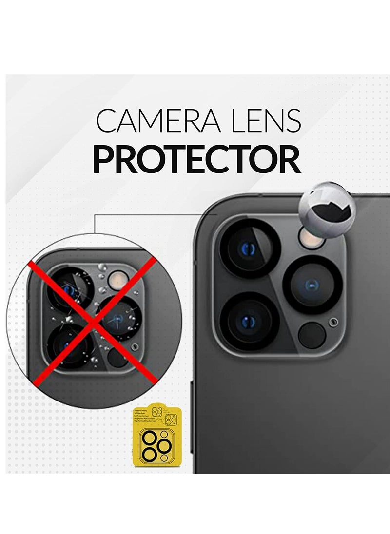 ELTRAZONE - 6 in1 iPhone 14 Pro Max Case with 2 Set Lens Protector + 2 Pcs 9H Tempered Glass Screen Protector No Yellowing Full Body Protection Clear Shockproof Protective Case Clearing Kit Free - Image 1