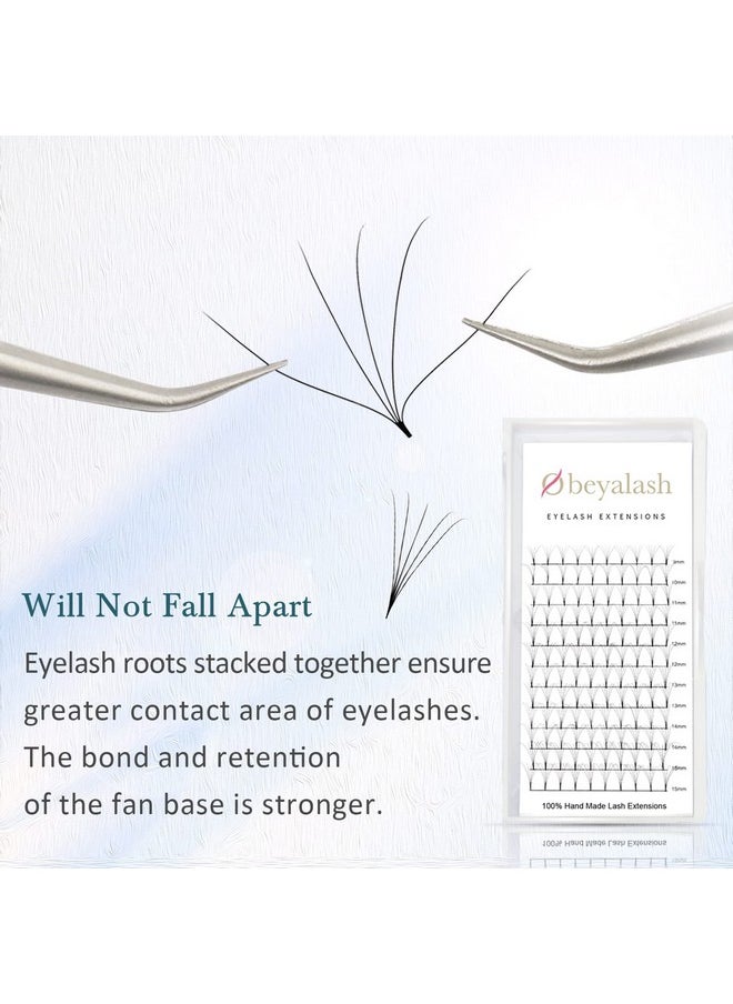 Obeyalash - Obeya Thin Base Premade Fans Eyelash Extensions 3D 4D 5D 6D 10D 0.07Mm Shot Stem Premade Lash Extensions Fans C D Curl 915Mm Pointed Base Pre Fanned Volume Lash Extensions Mixed Tray (915Mm 4D0.07D) - Image 1