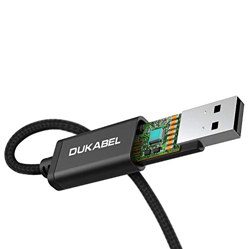 DUKABEL Long USB Audio Adapter, DuKabel USB to 3.5mm Jack TRS AUX Adapter for Built-in Chip USB Sound Card for Headset with Separate Plug TRS 3 Pole Microphones [Metal Housing & Durable Braided / 47inch] - Image 5