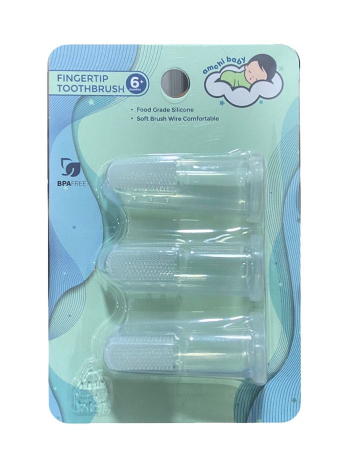 أمتشي بيبي فرشاة أسنان إصبع للرضّع - عدد 2 - Image 2