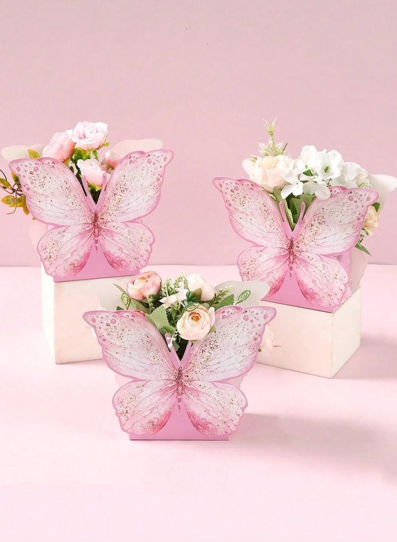 Generic Butterfly-Themed Favor Boxes – Set of 6 Perfect for wrapping small gifts or sweets for birthday parties, weddings, kids’ celebrations, baby showers, and all special occasions - Image 1