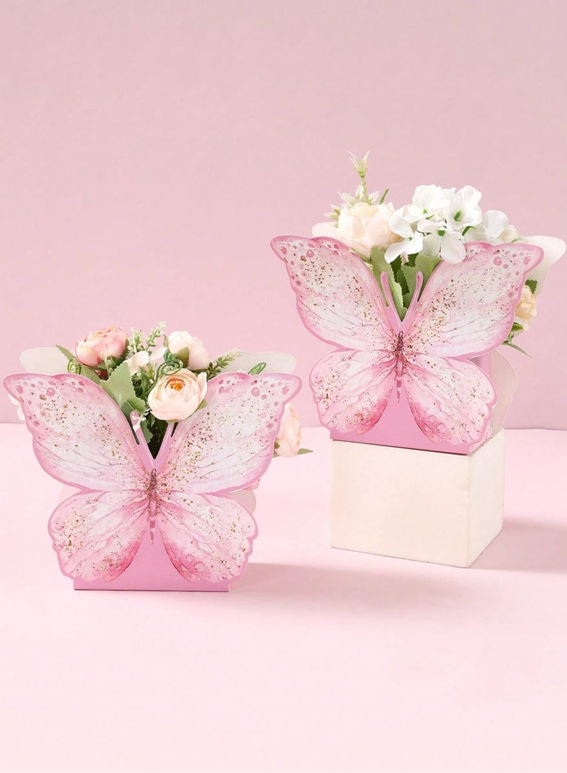 Generic Butterfly-Themed Favor Boxes – Set of 6 Perfect for wrapping small gifts or sweets for birthday parties, weddings, kids’ celebrations, baby showers, and all special occasions - Image 2