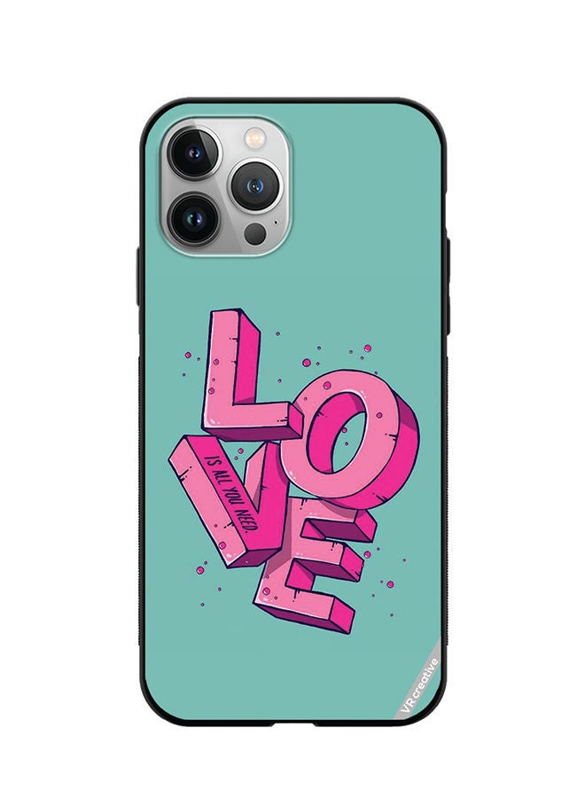 VR CREATIVE Protective Case Cover For Apple iPhone 12 Pro Max Love Is All You Need Design Multicolour - Image 1