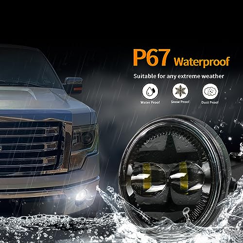 RoadandLord For f150 LED Fog Lights Compatible with 2006-2014 F150 Ranger 2008-2011 Expedition 2007-2014 Fog Lamps, Dual Color DOT Approved Bumper Driving Light Kit (Dual Color Light) (White Light) - Image 5