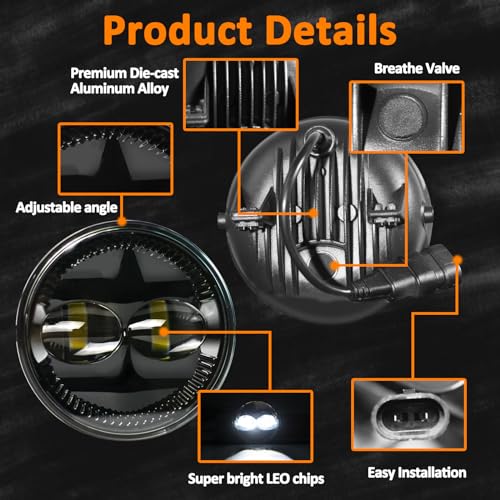 RoadandLord For f150 LED Fog Lights Compatible with 2006-2014 F150 Ranger 2008-2011 Expedition 2007-2014 Fog Lamps, Dual Color DOT Approved Bumper Driving Light Kit (Dual Color Light) (White Light) - Image 3