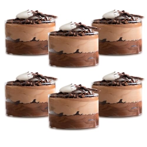 Opexscal 6 Oz Small Glass Bowls - Clear Dessert Cups & Serving Dips & Sauce - Microwave & Dishwasher Safe - Set of 6 - Image 1