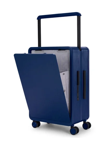 LIMRA Travel Bag It contains two compartments From Limra Made Of PC Cabin Carry Check-In Luggage Trolley Size 20 inch Color Blue