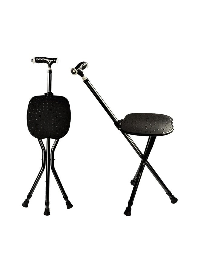 ريلاكس سمارت عصا مشي مع مقعد قابل للطي - عكاز خفيف الوزن 3 في 1، عصا محمولة مع كرسي لكبار السن والسفر والأنشطة الخارجية ودعم الحركة اليومية - Image 1