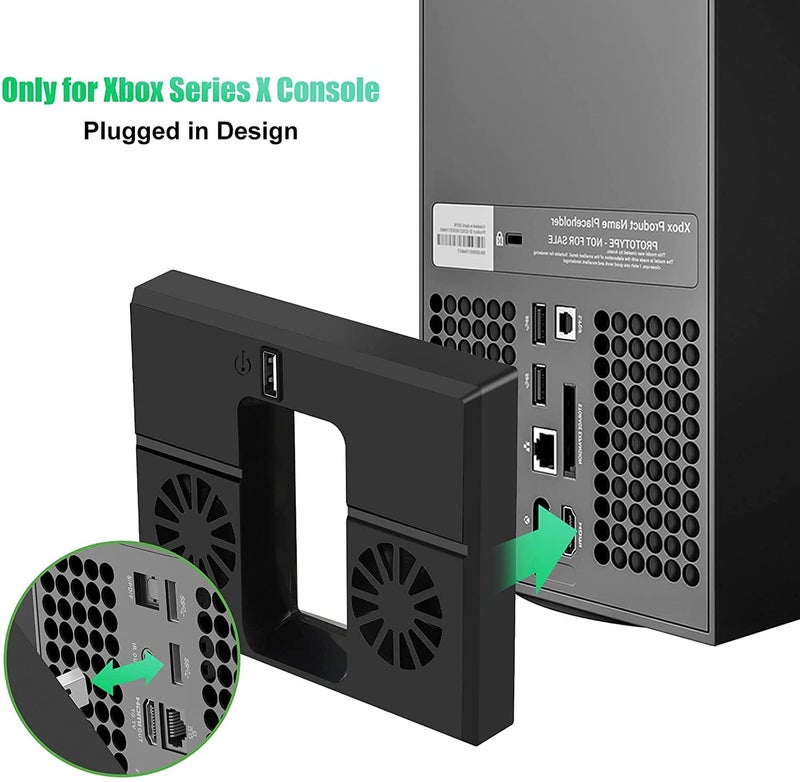 Linkstyle Cooling Fan for Xbox Series X, USB Powered Vertical Cooling Stand Cooling System with Dual Fans and 1 USB Port - Image 2