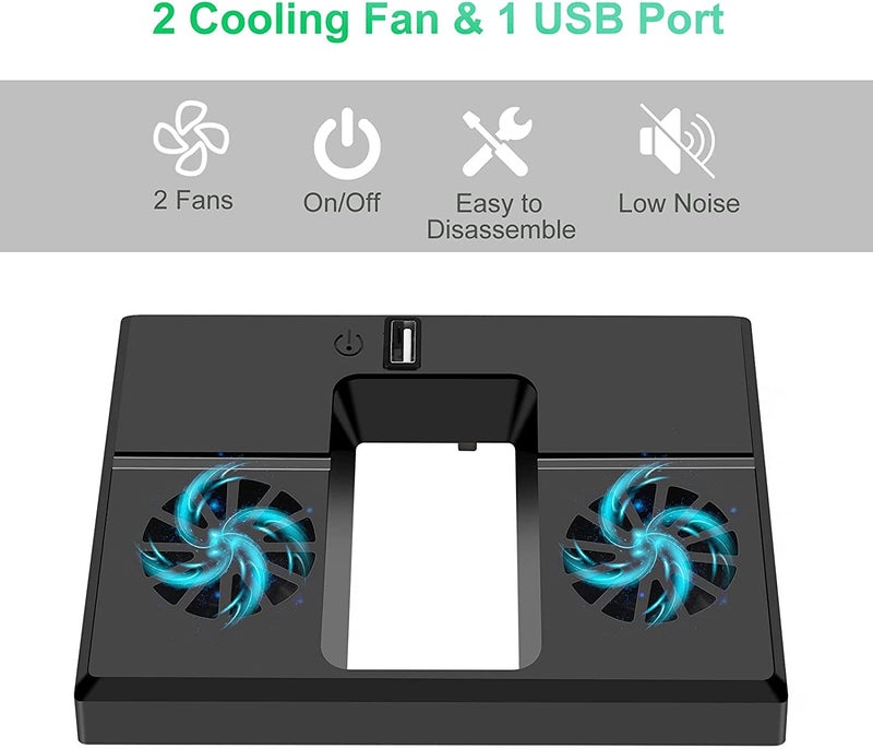 Linkstyle Cooling Fan for Xbox Series X, USB Powered Vertical Cooling Stand Cooling System with Dual Fans and 1 USB Port - Image 3
