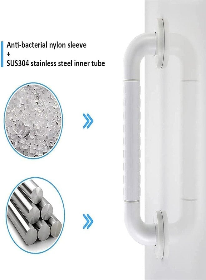 ELECRANGE Grab Bar for Bathroom, Bathroom Handle for Senior Citizen, Grab Bars for Elderly, Toilet Grab Bar, Bathroom Safety Support Handle for Seniors (White, 16 INCH) - Image 3