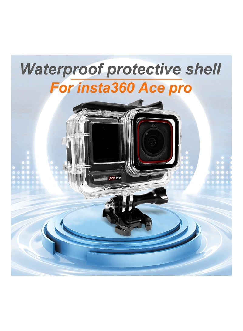 Generic - Housing Case for Insta360 Ace Pro, Underwater Dive Protective Shell Waterproof Up to 60m (197ft) with Bracket Accessories - Image 1