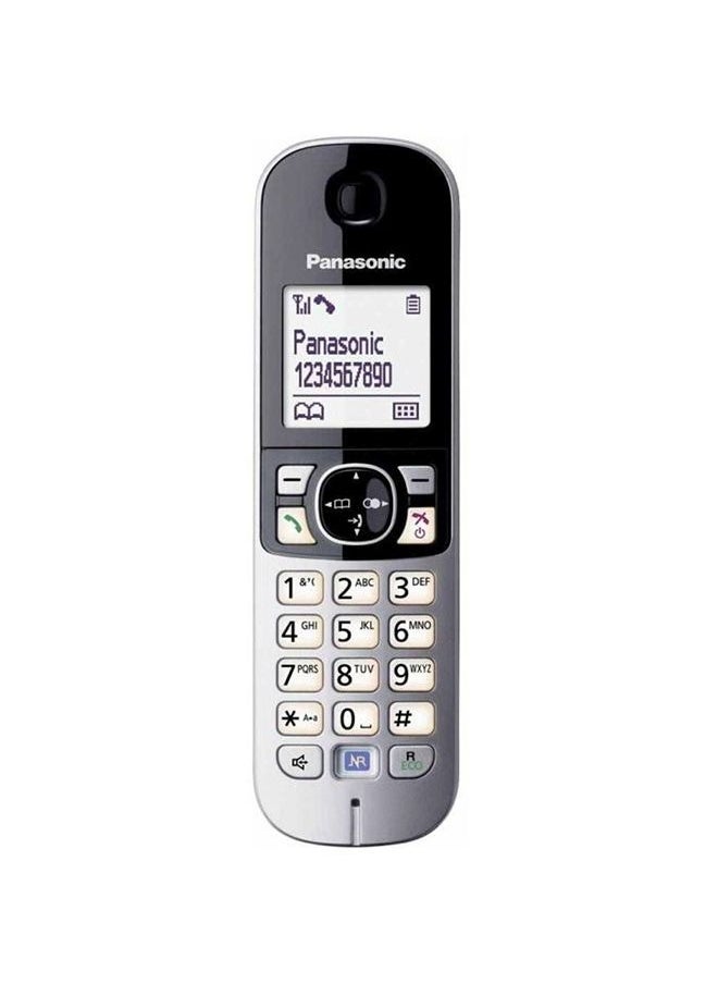 باناسونيك - باناسونيك KX-TG6811UEB هاتف لاسلكي رقمي مع خاصية حظر المكالمات أسود/فضي - Image 1